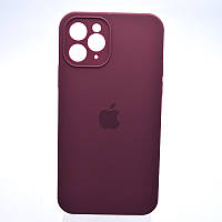 Чехол силиконовый с квадратными бортами Silicon case Full Square для iPhone 11 Pro Marsala