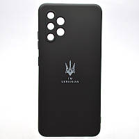 Чехол с патриотическим принтом Silicone Case Print Тризуб для Samsung A32 Galaxy A325 Black