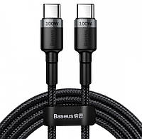 Кабель Baseus Cafule Flash USB-C to Type-c 100W Gray Black CATKLF-ALG1