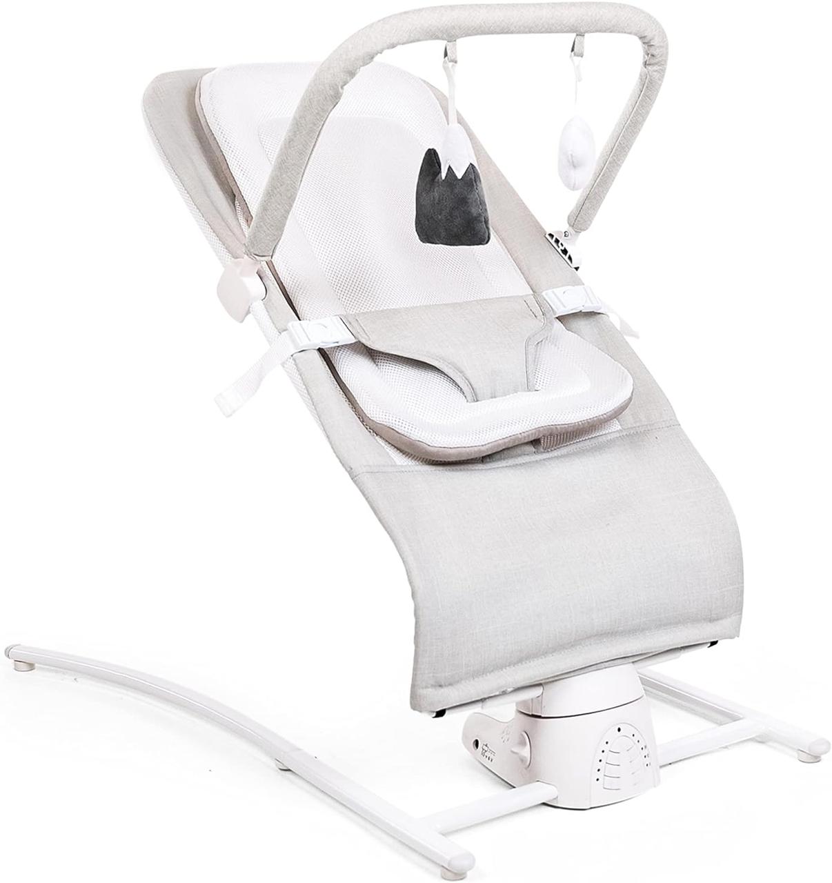 Крісло-гойдалка Baby Delight Alpine Wave Deluxe для малюків 0-6 місяців, автоматичний механізм, Driftwood Grey