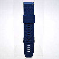 Силиконовый широкий ремешок для умных часов Xiaomi Amazfit Bip/Samsung 22mm Silicone Original Dark Blue