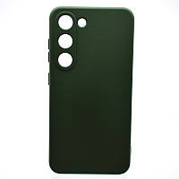 Чехол накладка Silicon Case Full Cover для Samsung S23 Galaxy G911 Dark Green