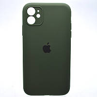 Силиконовый чехол накладка Silicon Case Full Camera для iPhone 11 New Green