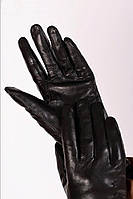 Жіночі рукавиці шкіряні (натуральні), утепленні  еко-хутром