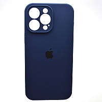 Силиконовый чехол накладка Silicon Case Full Camera для iPhone 14 Pro Max Deep Sea Blue