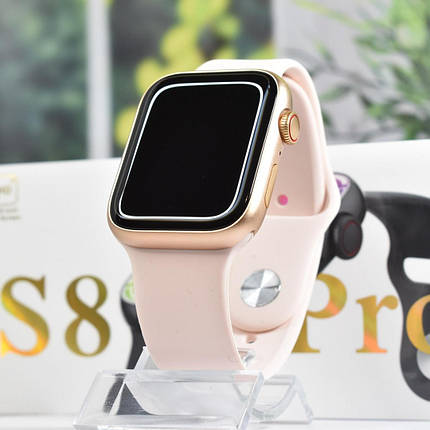 Розумний смарт годинник Smart Watch GS8 Pro Мах bluetooth з крокоміром пульсометром тонометром лічильник калорій Рожевий, фото 1