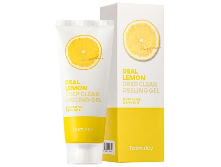 Пілінг-гель для обличчя з екстрактом лимона FarmStay Real Lemon Deep Clear Peeling Gel, 100мл