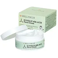 Возобновляющийся крем для лица с гликолевой кислотой HOLLYSKIN Glycolic AHA Acid Face Cream