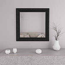 Квадратне чорне дзеркало 96х96 орнамент Black Mirror для кімнати