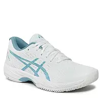 Женские волейбольные кроссовки ASICS Gel-Game 9 Clay/Oc (White/Gris Blue)