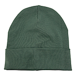 Шапка дитяча трикотажна подвійна демісезонна дитячі головні убори хакі (ШД535), фото 2