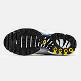 Чоловічі кросівки Nike Air Max TN Plus White Black, чорно-білі шкіряні кросівки найк аір макс тн плюс аїр, фото 7