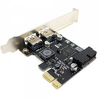 PCI-E Контроллер B00156 USB3.0 2ext 19pin USB header Low Profile Bracket NEC