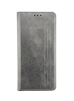 Чехол книжка Mustang для мобильного телефона Xiaomi Redmi Note 9 Pro на магните с подставкой серый
