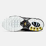 Чоловічі кросівки Nike Air Max Plus TN Black White, чорно-білі кросівки найк аір макс тн плюс аїр чорні, фото 7