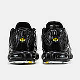 Чоловічі кросівки Nike Air Max Plus TN Black White, чорно-білі кросівки найк аір макс тн плюс аїр чорні, фото 6