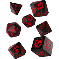 Набор кубиков для настольных игр Q-Workshop Dragons Black red Dice Set (7 шт) (SDRA06) a