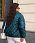 Жіноча демісезонна куртка великого розміру коротка легка стьобана, зелена, червона, чорна, синя, сіра, фото 4