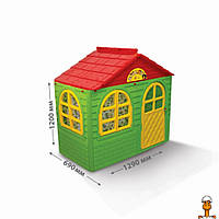 Детский игровой домик со шторками, пластиковый, от 1 года, DOLONI TOYS 02550/13