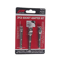Набір адаптерів для торцевих головок 1/2" x 73 мм, 3/8" x 65 мм, 1/4" x 65 мм 3ед.
