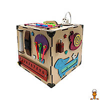 Развивающая игрушка бизикуб, бежевый, детская, от 0.5 лет, Temple Group TG200172