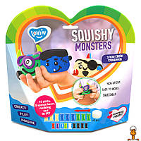 Набор для лепки с воздушным пластилином squishy monsters, детская игрушка, от 3 лет, Lovin 70130