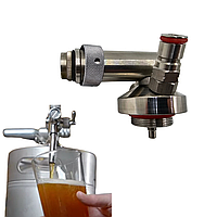 Кришка для міні кега (гроулера) з ball-lock, під кран із компенсатором для розливу пива, квасу, сидру дома