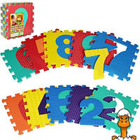 Детский коврик мозаика цифры m, материал eva, игрушка, от 1 года, Bambi 2608