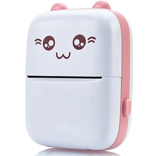 Термопринтер Bluetooth з 1 рулоном паперу Рожевий