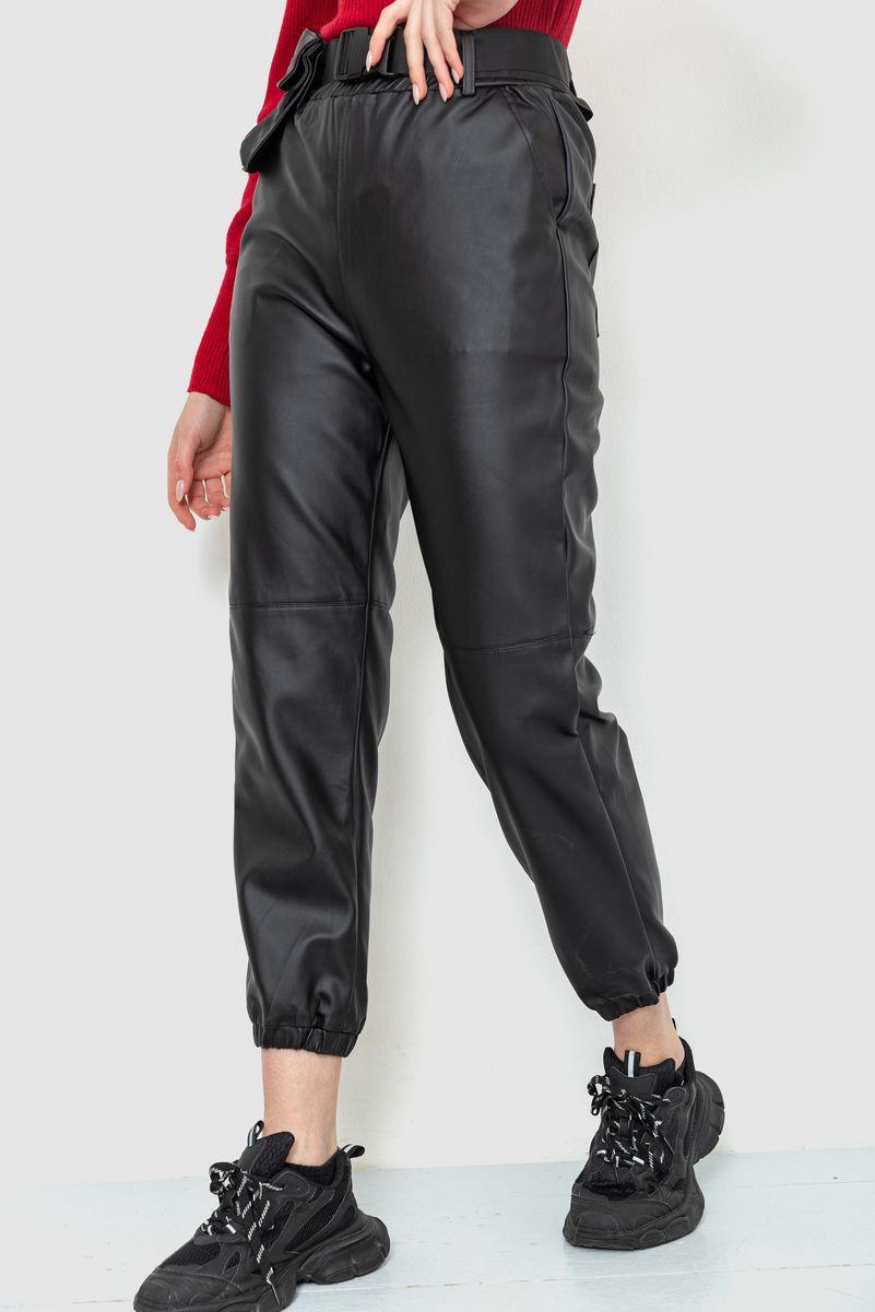 Штаны женские из экокожи, цвет черный, размер M, 186R5205 - фото 3 - id-p2084708406