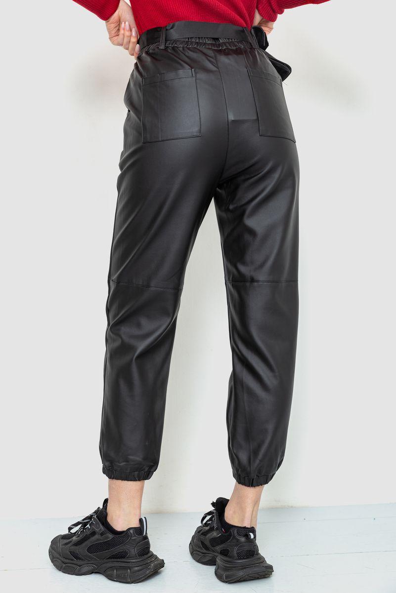Штаны женские из экокожи, цвет черный, размер M, 186R5205 - фото 4 - id-p2084708406