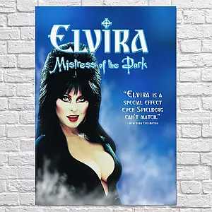 Плакат "Ельвіра — володарка темряви, Elvira: Mistress Of The Dark (1988)", 60×43см