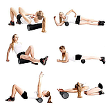 Масажний ролер Yoga Pilates Foam Roller 40*15 см, фото 6