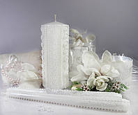 Набор свадебных свечей белого цвета "Прованс-белый" Код/Артикул 84 НПб-верт
