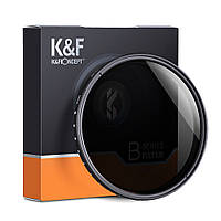 Нейтрально-серый светофильтр K&F Concept с переменной плотностью 72 мм ND2 - ND400 (Slim Variable/Fader NDX) -
