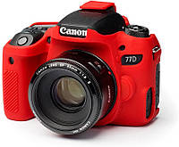 Защитный силиконовый чехол для фотоаппаратов Canon EOS 77D - красный - BOOM
