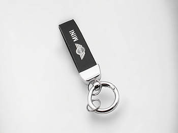 Брелок автомобільний з карабіном Mini, екошкіра та метал