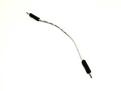 Роз'єм Dupont джампер білий штекер-штекер на 1 контакт з дротом 10 см