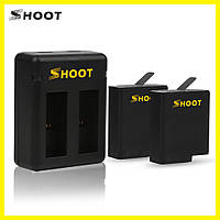 Комплект від SHOOT 2 шт акумулятор AHDBT-501 (AABAT-001) + зарядний GoPro Hero 5, 6, 7 (код XTGP374) - Boom