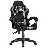 Комп'ютерне крісло із тканини Extreme VORTEX чорно-графітовий, фото 3