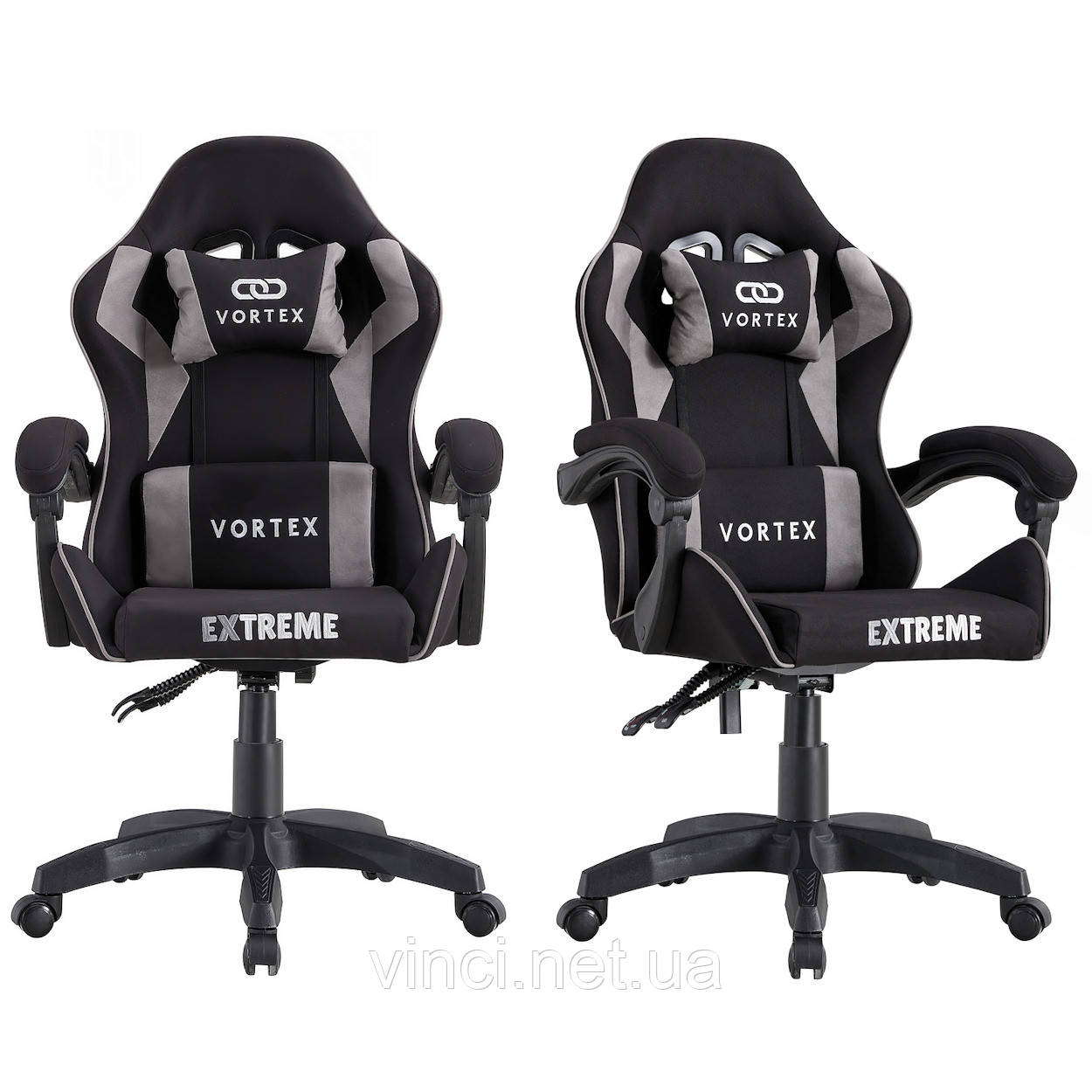 Комп'ютерне крісло із тканини Extreme VORTEX чорно-графітовий, фото 1