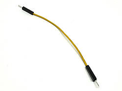 Роз'єм Dupont джампер жовтий штекер-штекер на 1 контакт з дротом 10 см