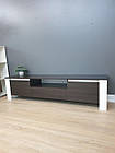 Тумба венге з білими вставками під телевізор довжиною 180 см, фото 2