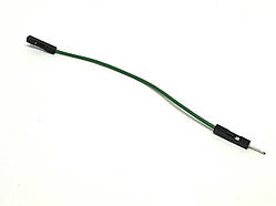 Роз'єм Dupont джампер зелений штекер+гніздо на 1 контакт з дротом 10 см