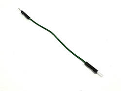 Роз'єм Dupont джампер зелений штекер-штекер на 1 контакт з дротом 10 см