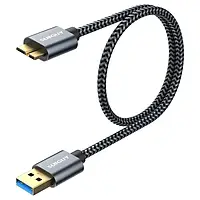 Кабель USB A Male - Micro B Male,  SUNGUY USB 3.0, 0.3м