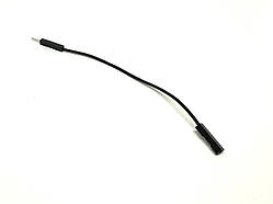 Роз'єм Dupont джампер чорний штекер+гніздо на 1 контакт з дротом 10 см