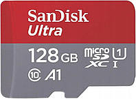 Карта памяти MicroSDXC (UHS-1) SanDisk Ultra 128Gb class 10 A1 (140Mb/s) (adapter SD) Imaging Packaging