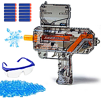 Игрушечный автомат с подсветкой 2в1 с мягкими пулями и орбиз + очки, SHOOTING ST611A-1 / Бластер для детей