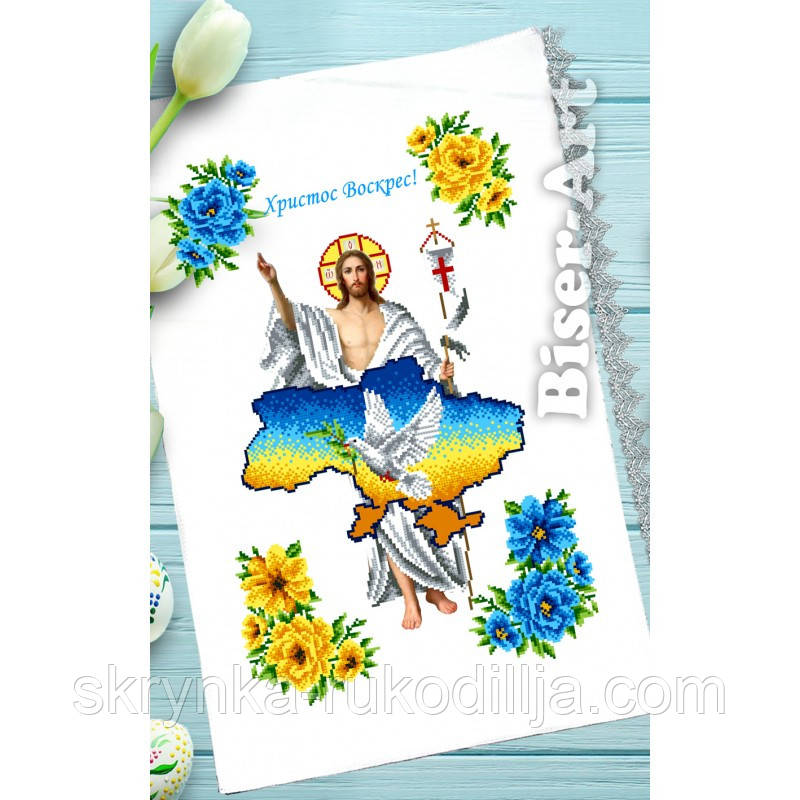 Заготовка для вишивки 176 Пасхальний рушник Бісер Арт